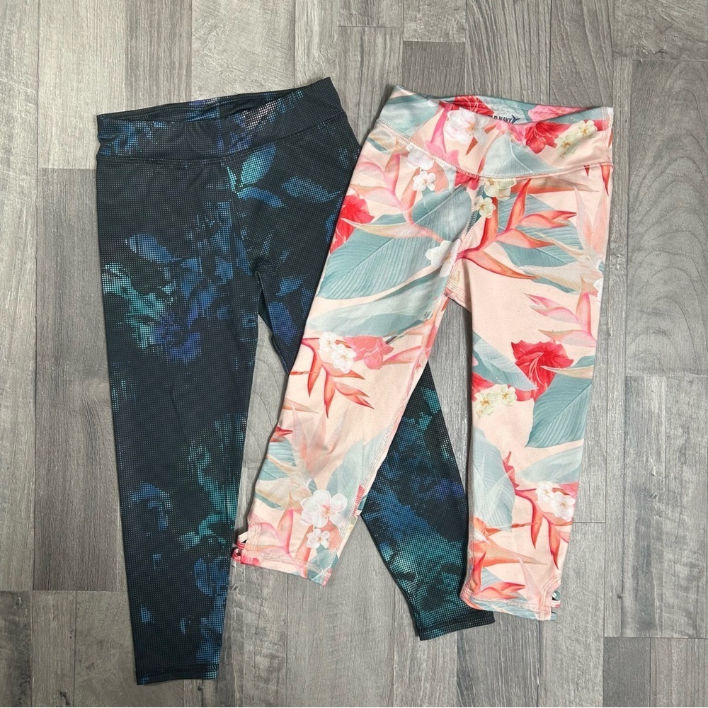 Adidas & Old Navy Girls Floral and Abstract Patterned Athletic Leggings 5